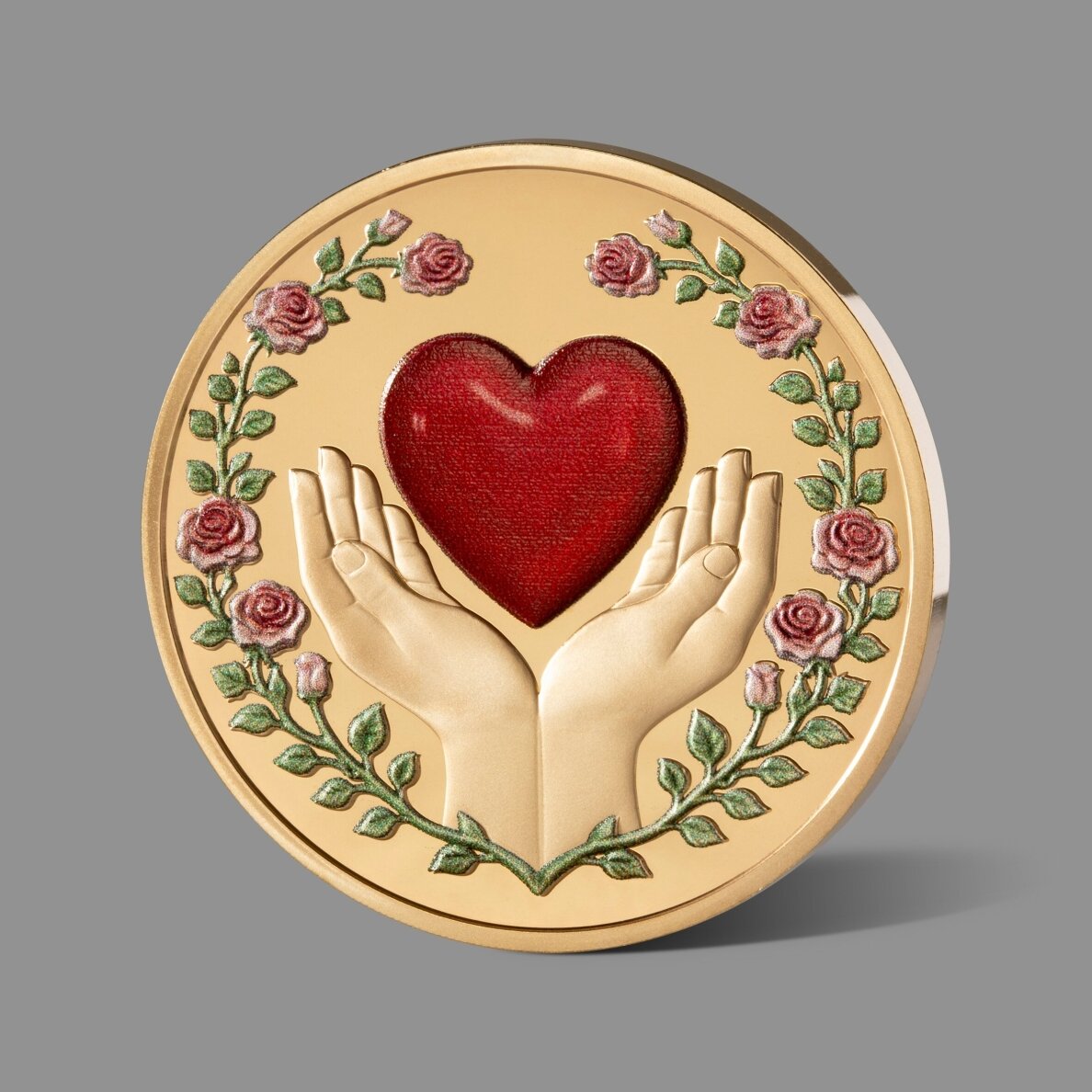 Meilei skirtas paauksuotas medalis