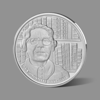 Ievai Simonaitytei dedikuotas gryno sidabro medalis Ievai Simonaitytei dedikuotas gryno sidabro medalis