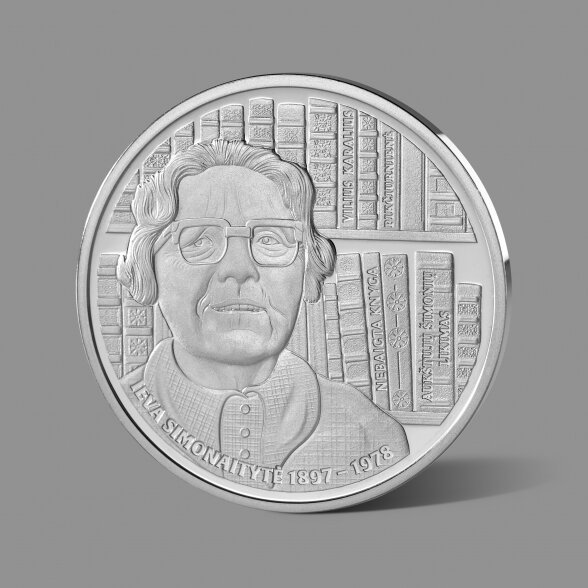 Ievai Simonaitytei dedikuotas gryno sidabro medalis