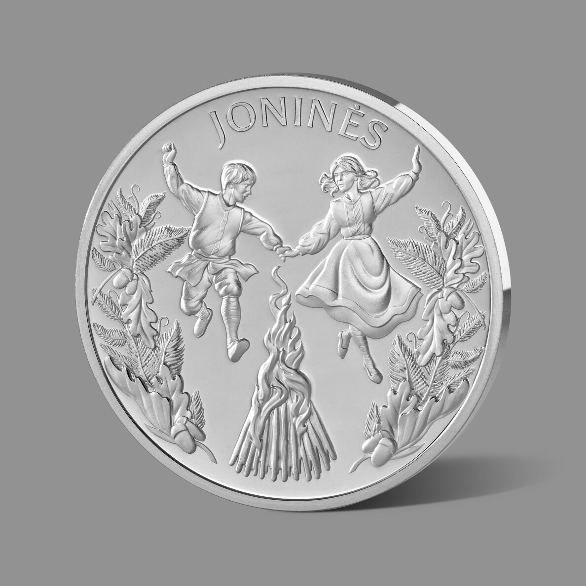Joninėms skirtas gryno sidabro medalis