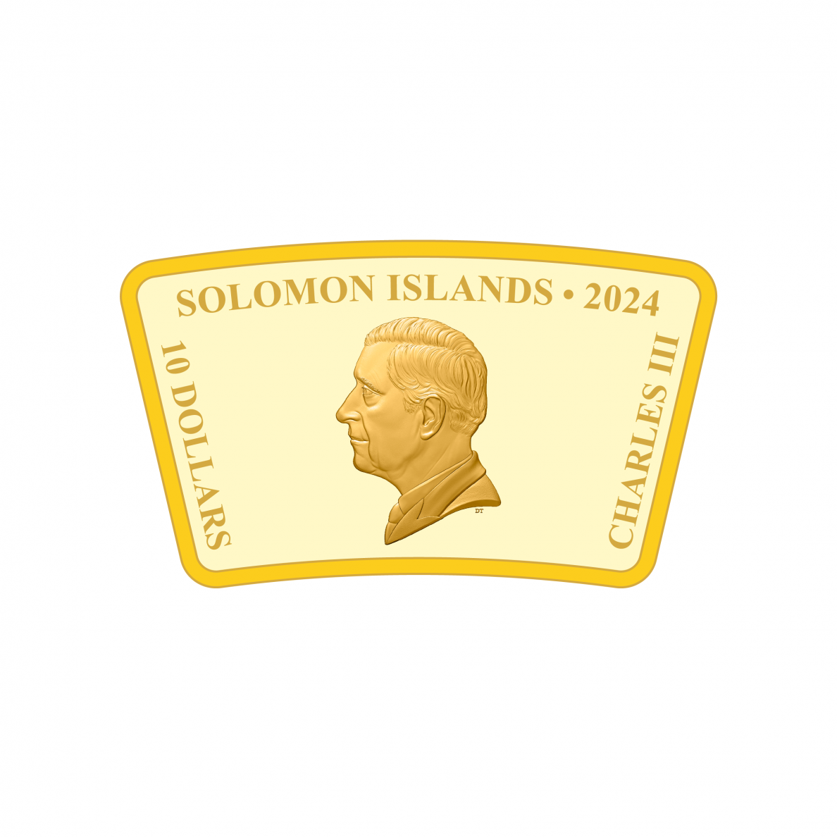 Kiškio metams skirta auksinė vėduoklės formos moneta 1