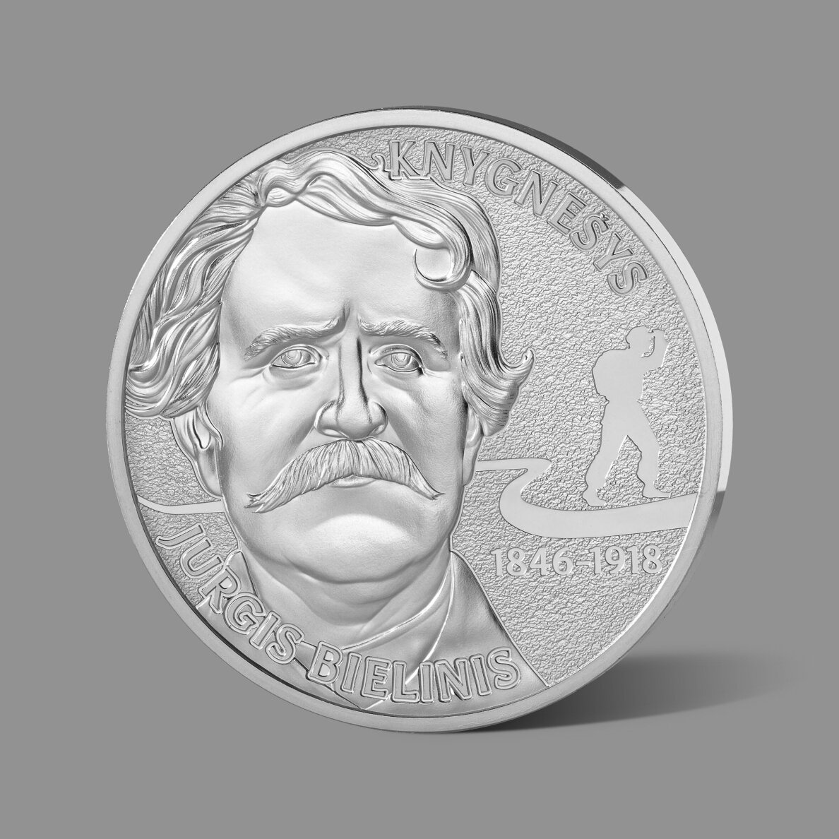 Knygnešiams bei Jurgiui Bieliniui skirtas gryno sidabro medalis