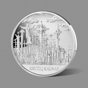 Kryžių kalnui skirtas gryno sidabro medalis
