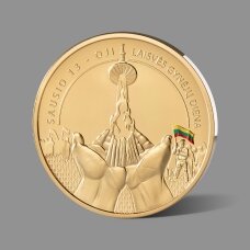 Laisvės gynėjų dienos 35-ųjų metinių atminimui skirtas paauksuotas medalis