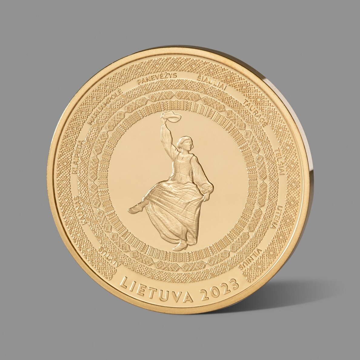 Lietuvos valstybės atkūrimui skirtas paauksuotas medalis 1