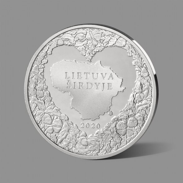 Lietuvos Nepriklausomybės atkūrimo 30-mečiui paminėti skirtas gryno sidabro medalis 1