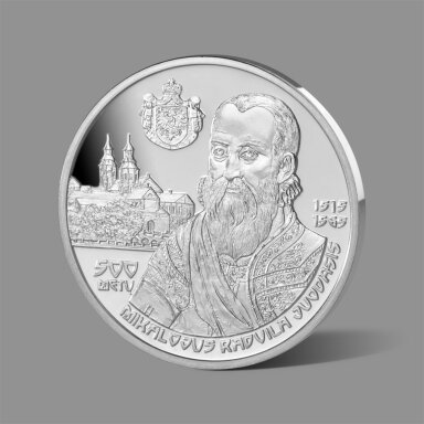 Mikalojui Radvilai Juodajam skirtas gryno sidabro medalis Mikalojui Radvilai Juodajam skirtas gryno sidabro medalis