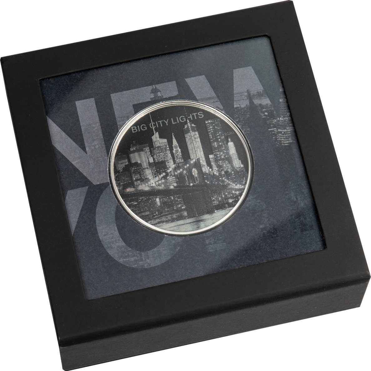 Sidabro moneta naktiniam Niujorko rajonui Manhatanui 3