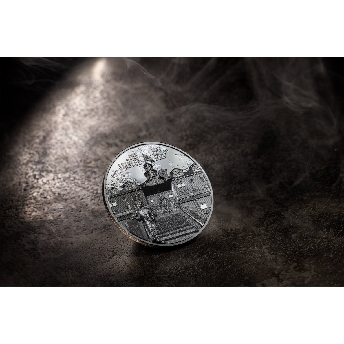 Sidabrinė moneta Stenlio viešbučiui 2