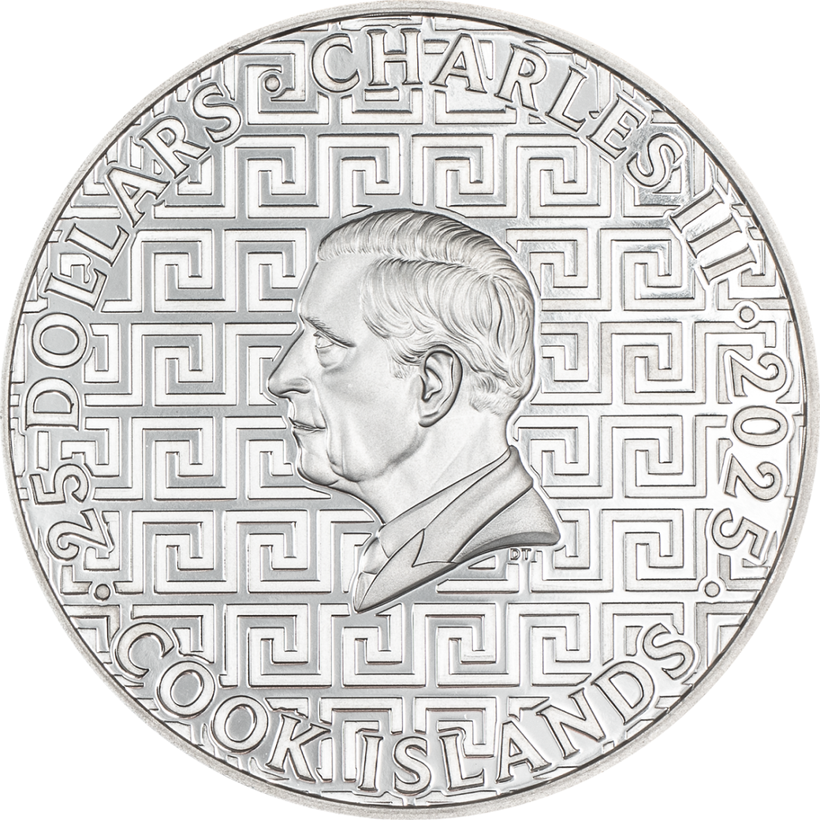 Sidabrinė spalvomis puošta moneta, imituojanti Maču Pikču 1