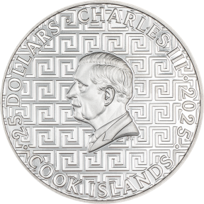 Sidabrinė spalvomis puošta moneta, imituojanti Maču Pikču