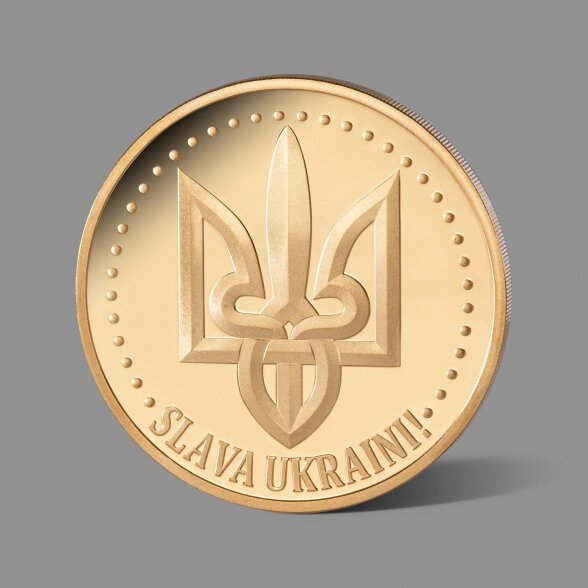 Ukrainai dedikuotas paauksuotas medalis 1
