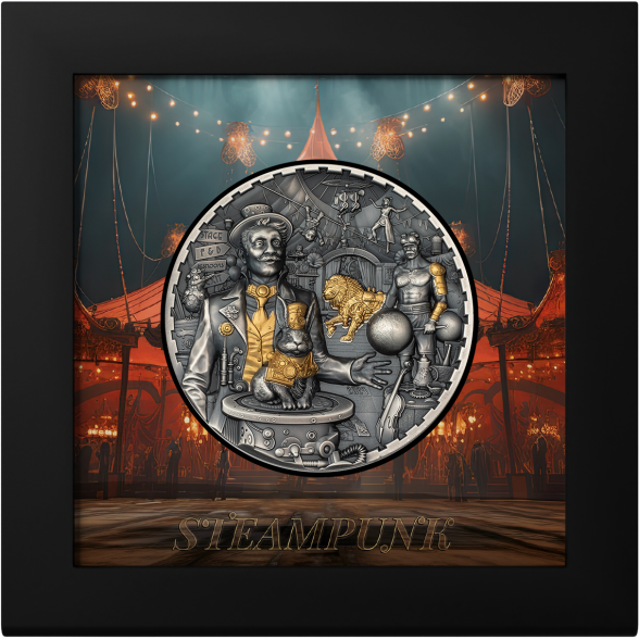 Unikali sendinto sidabro moneta, dedikuota Steampunk fenomenui 8