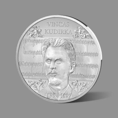 Vincui Kudirkai skirtas gryno sidabro medalis Vincui Kudirkai skirtas gryno sidabro medalis